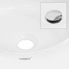 Lavabo Cerámico Redondo 350 X 350 X 120 Mm Blanco Ecd Germany