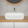 Lavabo De Mesa De Cerámica 505x395x135 Mm Blanco Ecd Germany