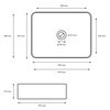 Lavabo De Mesa De Cerámica 505x395x135 Mm Blanco Ecd Germany