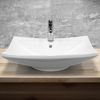 Lavabo Sobre Encimera Rectangular 605x460x165 Mm Blanco Ecd Germany