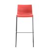 Clp Set 2x Taburete Hoover Con Asiento De Plástico & Base De Metal Rojo 48x43x100 Cm