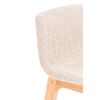 Clp Taburete Hoover Con Base De Madera Tela Crema 46x41x101 Cm