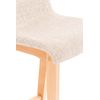 Clp Taburete Hoover Con Base De Madera Tela Crema 46x41x101 Cm