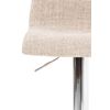 Clp Taburete De Bar Hoover En Tela Crema 36x39x84 Cm