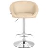 Clp Set 2x Taburete De Bar Miami En Polipiel Simil Cuero Crema 51x55x86 Cm