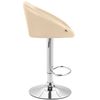 Clp Set 2x Taburete De Bar Miami En Polipiel Simil Cuero Crema 51x55x86 Cm