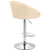 Clp Set 2x Taburete De Bar Miami En Polipiel Simil Cuero Crema 51x55x86 Cm