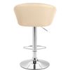 Clp Set 2x Taburete De Bar Miami En Polipiel Simil Cuero Crema 51x55x86 Cm