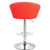 Clp Set 2x Taburete De Bar Miami En Polipiel Simil Cuero Rojo 51x55x86 Cm