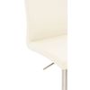 Clp Taburete De Bar Cadiz Simil Cuero Crema 49x40x93 Cm