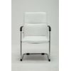 Clp Set 2 Sillas De Conferencia Seattle Simil Cuero Blanco 60x56x92 Cm