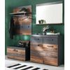 Mueble Zapatero 2 Puertas 2 Cajones Roble Oscuro Y Gris Orcel