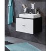 Mueble Bajo De Melamina Bard Blanco Y Antracita Con 2 Cajones