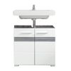 Armario De Lavabo Set-one Blanco Y Plata Ahumado Trendteam