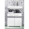 Armario De Lavabo Set-one Blanco Y Plata Ahumado Trendteam