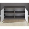 Mueble Zapatero Bezzi 2 Puertas Melamina Blanca Y Gris