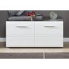 Mueble Zapatero Bezzi 2 Puertas Melamina Blanca Y Gris