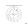 Reloj De Pared Marco De Hierro Dorado Diseño Clásico Números Romanos Redondo 61 Cm Nottwil - Dorado