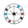 Reloj De Pared Bolas Multicolor Diseño De Marco De Hierro Envejecido Redondo 56 Cm Reiden - Multicolor