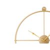 Reloj De Pared Marco De Hierro Dorado Diseño Minimalista Sin Números Redondo 50 Cm Zuchwil - Dorado
