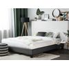 Cama Tapizada Gris 180 X 200 Cm Con Somier Sin Cabecero Roanne - Gris