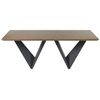 Mesa De Comedor Tapa De Madera Oscura Patas De Metal Negro 200 X 100 Cm Industrial Sintra - Madera Oscura