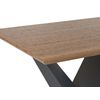 Mesa De Comedor Tapa De Madera Oscura Patas De Metal Negro 200 X 100 Cm Industrial Sintra - Madera Oscura