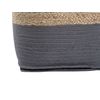 Puf De Algodón Yute Gris Oscuro Beige 44 X 44 Cm Eps Otomana Boho Moderno Kirama - Gris