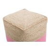 Puf De Algodón Yute Beige Rosa 44 X 44 Cm Eps Otomana Boho Moderno Kirama - Beige