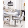 Conjunto De 2 Sillas De Comedor Tapizadas Gris Estilo Ecléctico Moderno Camino - Gris