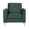 Sillón De Terciopelo Verde Para Sala De Estar Estilo Vintage Retro Años 50 60 Fenes - Verde