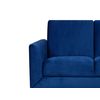 Sofá Tapizado En Tela Azul Patas Plateadas 2 Plazas Loveseat Biplaza Glamour Fenes - Azul