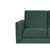 Sofá Tapizado En Tela Verde Patas Plateadas 2 Plazas Loveseat Biplaza Glamour Fenes - Verde