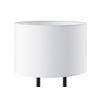 Lámpara De Mesa Blanca Base De Hormigón Pantalla De Tambor De Pie Salón Dormitorio Estilo Minimalista Remus - Blanco