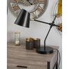 Lámpara De Mesa De Metal Negro 56 Cm Brazo Regulable Acabado Mate Pantalla Industrial Bicolor Horton - Negro