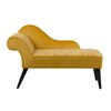 Mini Chaise Longue De Terciopelo Amarillo Izquierdo Biarritz