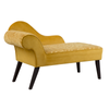 Mini Chaise Longue De Terciopelo Amarillo Izquierdo Biarritz