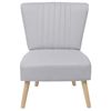 Sillón Tapizado Gris Decorativo Sin Reposabrazos Mechones Verticales Patas De Madera Vaasa - Gris