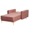 Chaise Longue De Terciopelo Rosa Aberdeen