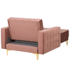 Chaise Longue De Terciopelo Rosa Aberdeen