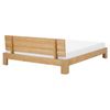 Cama De Madera De Pino Clara 160 X 200 Cm Con Estructura Y Cabecero Royan - Madera Clara