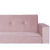 Sofá Cama 3 Plazas Moderno De Terciopelo Rosa Con Reposabrazos Visnes - Rosa