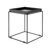 Mesa Auxiliar De Metal Negro 50 X 40 X 40 Cm Decorativa Industrial Saxon - Negro