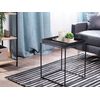 Mesa Auxiliar De Metal Negro 50 X 40 X 40 Cm Decorativa Industrial Saxon - Negro