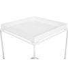 Mesa Auxiliar De Metal Blanco 50 X 40 X 40 Cm Decorativa Industrial Saxon - Blanco