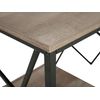 Mesa Auxiliar Con Tablero De Madera Oscura Marco De Metal Negro 56 X 56 Cm Cuadrada Sala De Estar Industrial Moderna Forres - Madera Oscura