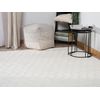 Alfombra De Lana Blanco Crema Con Viscosa 160 X 230 Cm Rectangular Tejida A Mano - Blanco