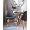 Conjunto De 2 Sillas De Comedor De Poliéster Gris Grafito Madera Clara Dakota Ii - Gris