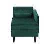 Chaise Longue Tapizado En Terciopelo Verde Esmeralda Con Almacenamiento Versión Izquierda Luiro - Verde