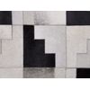 Alfombra Negra Y Gris De Piel 140 X 200 Cm Rectangular Moderna Patchwork Hecha A Mano Efirli - Gris